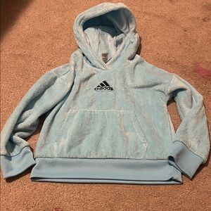 Adidas Sky Blue Plush Hoodie